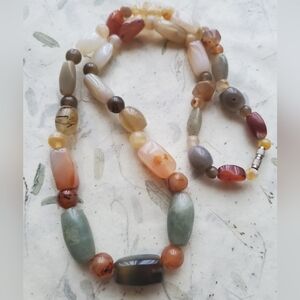 Vintage Beggar Beads Gemstone Necklace